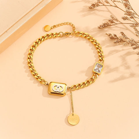 Easy Mart®  Radiant Mystique Gold Link Bracelet