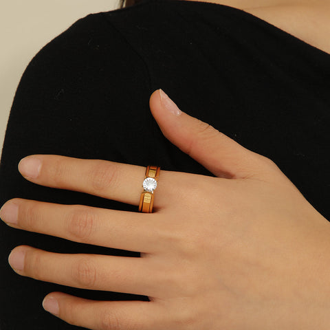 Easy Mart® Elegant Golden Dou Halo Ring