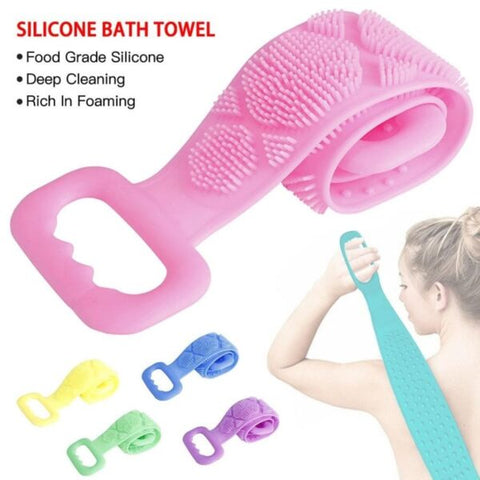 Easy Mart® Body Wash Silicone Body Scrubber Belt | Pack Of 2