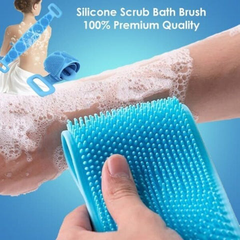 Easy Mart® Body Wash Silicone Body Scrubber Belt | Pack Of 2