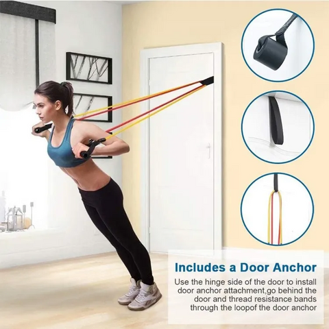 Easy Mart® Power Exercise Resistance Band Set 5 In 1
