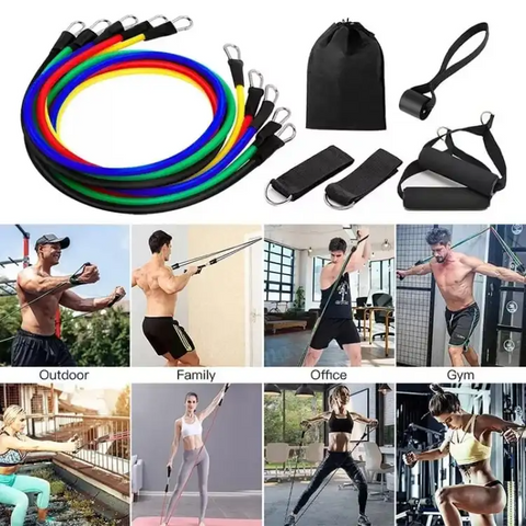 Easy Mart® Power Exercise Resistance Band Set 5 In 1